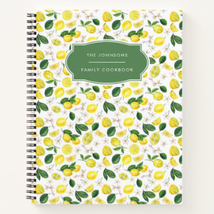 Cute Recipe Book to Write In (Lemons)