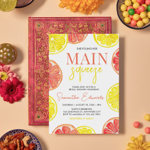 Citrus Lemon Pomelo Main Squeeze Bridal Shower Invitation