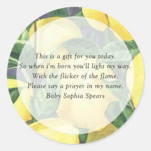 Citrus lemon - Prayer Candle Label