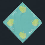 Citrus Lemon Script Name Pet Bandana<br><div class="desc">Cute Pet Name Bandana with Citrus</div>