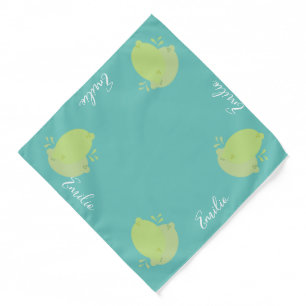 Citrus Lemon Script Name Pet Bandana