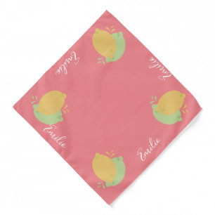 Citrus Lemon Script Name Pet Bandana
