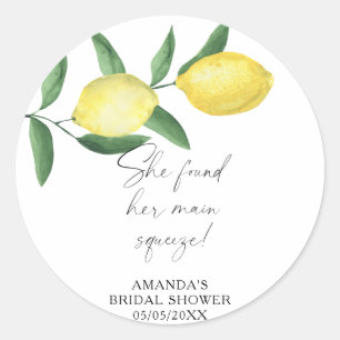 Citrus Lemon - She found her main squeeze Classic Round Sticker