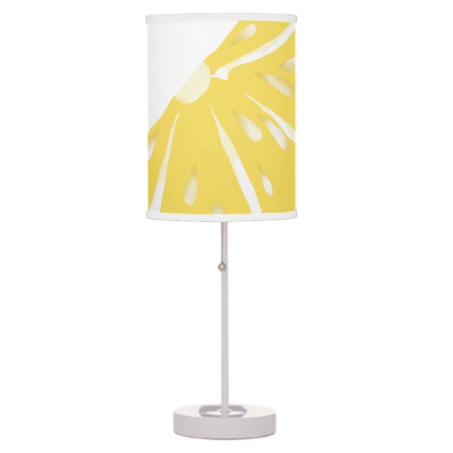 Citrus Lemon Slice Wedge Art Table Lamp