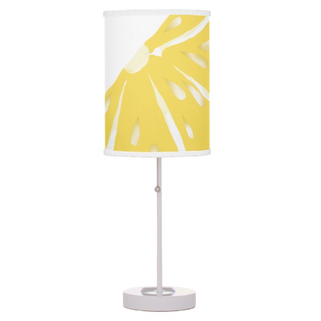 Citrus Lemon Slice Wedge Art Table Lamp (Front)