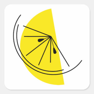 Citrus Lemon square Sticker