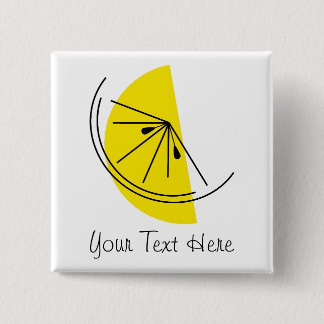 Citrus Lemon Text button (Front)