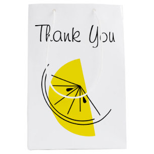 Citrus Lemon Thank You gift bag medium