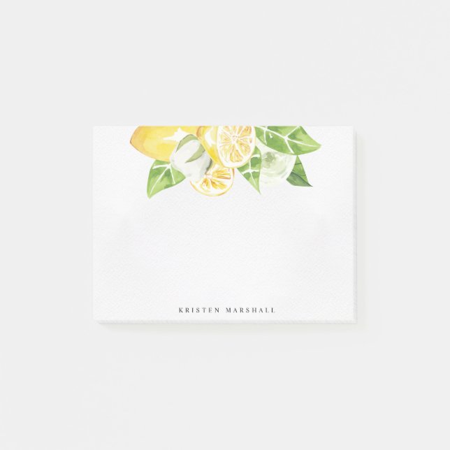 citrus lemon tree monogram notes (Front)