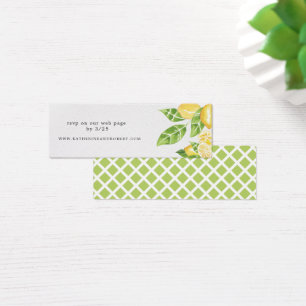 Citrus Lemon Tree Wedding Website Card