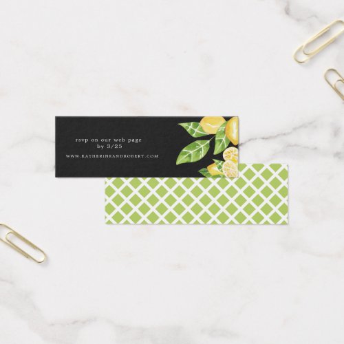 Citrus Lemon Tree Wedding Website Card