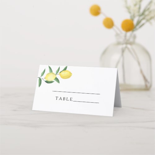 Citrus lemon _ wedding place cards