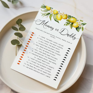 Citrus lemon Who Said It Mommy or Daddy game