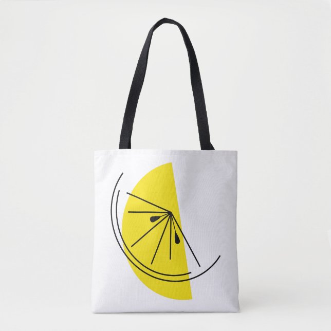 Citrus Lemon yellow back all over tote Bag (Front)