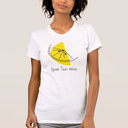 Citrus Lemon 'your Text' Ladies' T-shirt