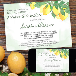 Citrus Lemons Bridal Shower by Mail Mint Wash Invitation