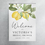 Citrus Lemons Bridal Shower Welcome Sign<br><div class="desc">Welcome guests to the bridal shower with this beautiful citrus sign that's easy to customize with the bride's name and the date.</div>