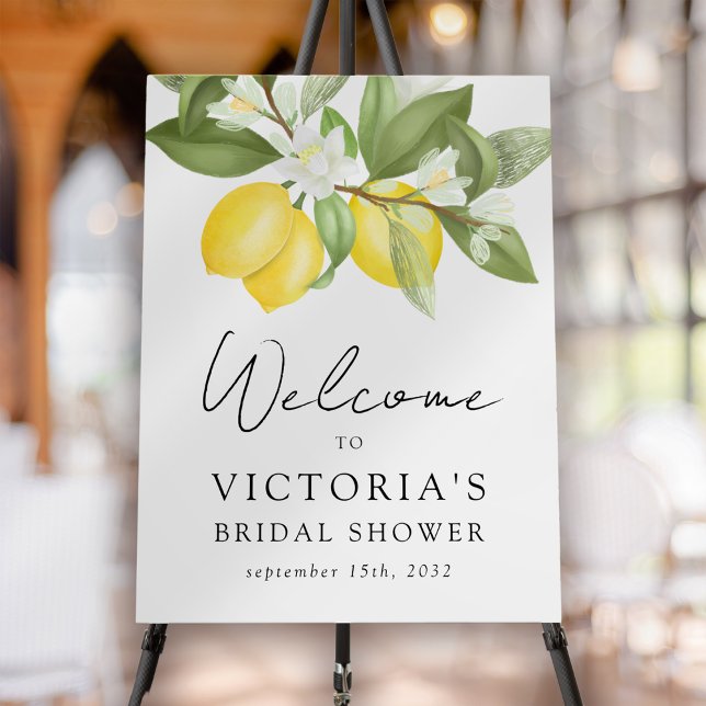 Citrus Lemons Bridal Shower Welcome Sign (Creator Uploaded)