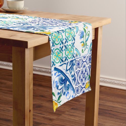 Citruslemonsmediterranean     short table runner