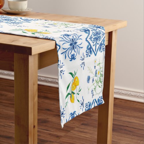 Citruslemonsmediterranean     short table runner