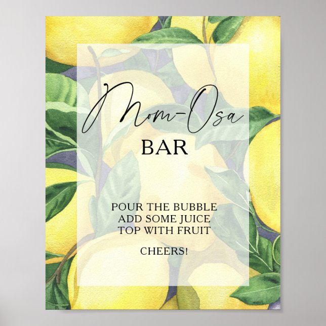 Citrus lemons - Mon-osa bar Poster (Front)