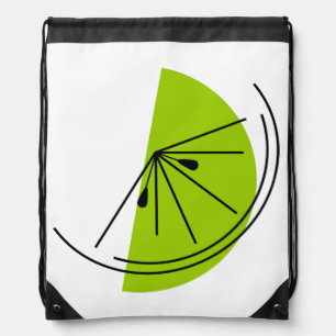 Citrus Lime drawstring backpack
