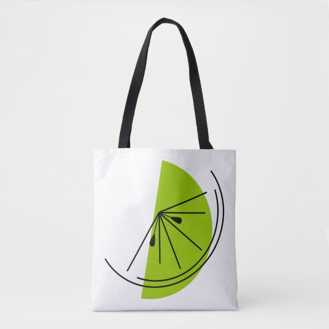 Citrus Lime green back all over tote Bag (Front)