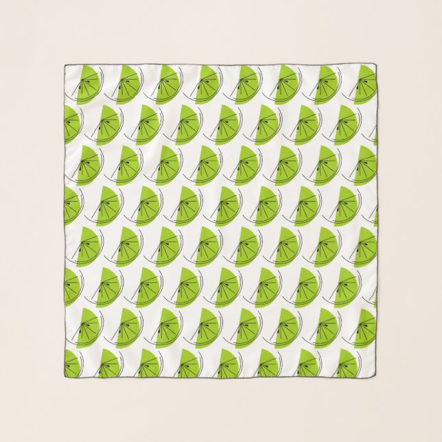 Citrus Lime Multi chiffon scarf (Front)