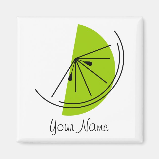 Citrus Lime Name magnet square (Front)