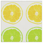 Citrus Lime, Orange, and Lemon Polka Dot Slices Fabric