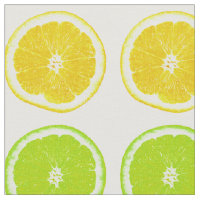 Citrus Lime, Orange, and Lemon Polka Dot Slices Fabric
