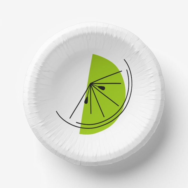 Citrus Lime Paper Bowls (Front)