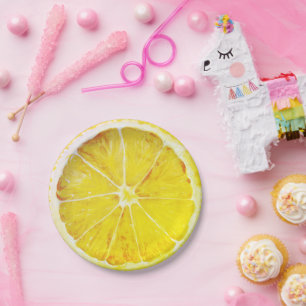 Citrus Lime Paper Picnic Party Collection Plates