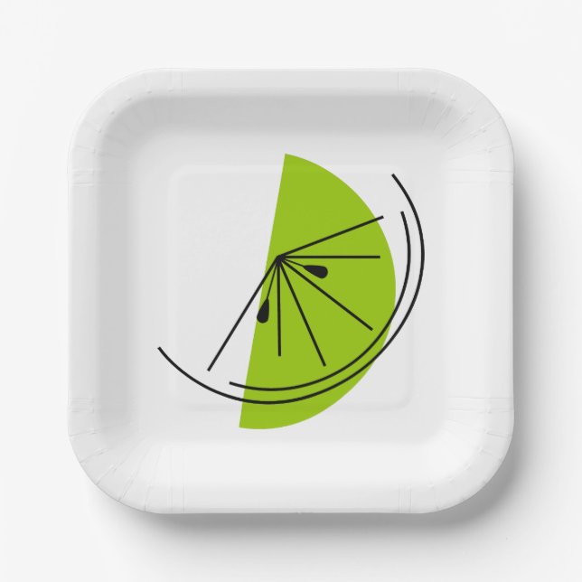 Citrus Lime Paper Plates (Front)