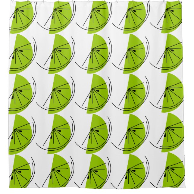 Citrus Lime shower curtain (Front)
