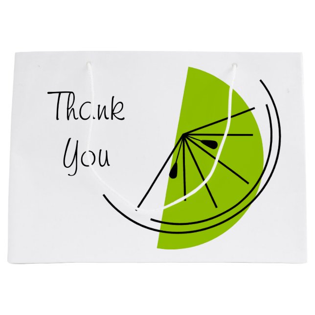 Citrus Lime Thank You gift bag large (Front)