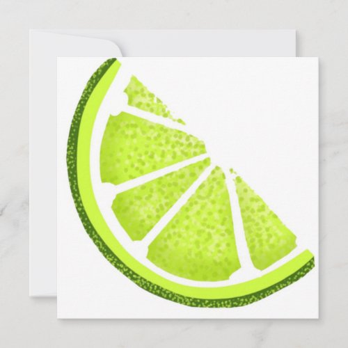 Citrus Lime Wedge Slice Card
