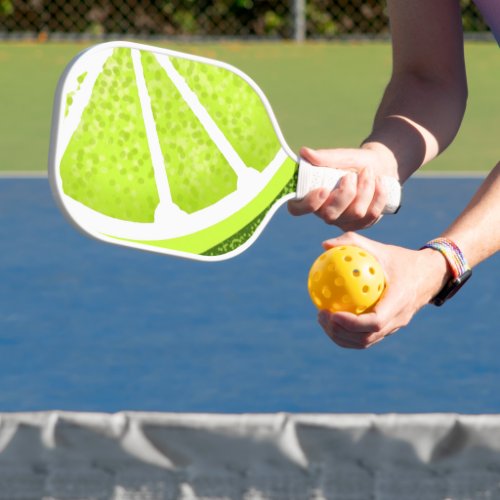 Citrus Lime Wedge Slice Pickleball Paddle