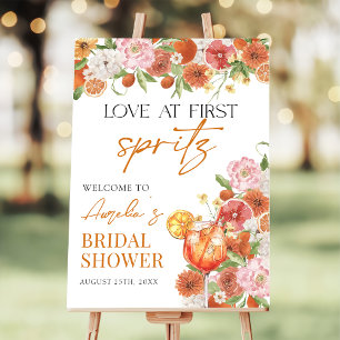 Citrus Love at First Spritz Bridal Shower Welcome Foam Board