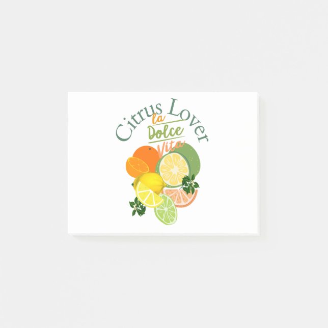 Citrus Lover, la Dolce Vita Post-it Notes (Front)