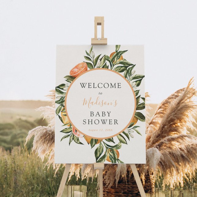 Citrus Main Squeeze Baby Shower Welcome Sign (Creator Uploaded)