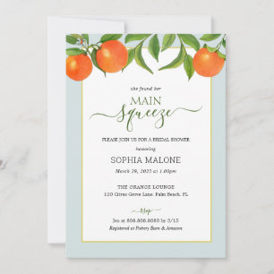 Citrus Main squeeze Bridal shower Invitation