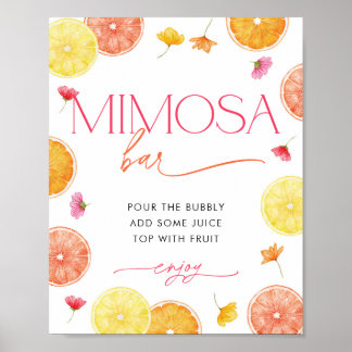 Citrus Main Squeeze Bridal Shower Mimosa Bar Sign