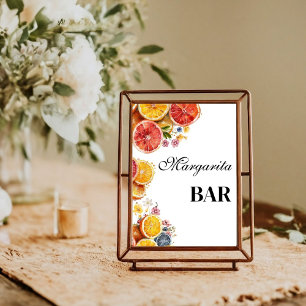 Citrus Main Squeeze margarita bar Bridal Shower Poster