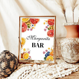 Citrus Main Squeeze margarita bar Bridal Shower Poster