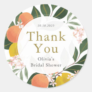 Citrus Main Squeeze Thank You Classic Round Sticker
