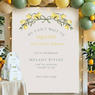 Citrus Mama's Squeeze Sage Bow Yellow Baby Shower Foam Board