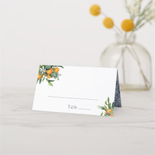 Citrus Mediterranean tiles Wedding Place card