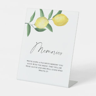 Citrus - memories with the bride pedestal sign