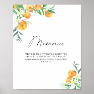 Citrus - memories with the bride poster